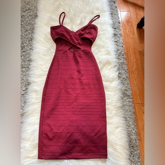 Fashion Nova Dresses & Skirts - Burgundy Midi Dress